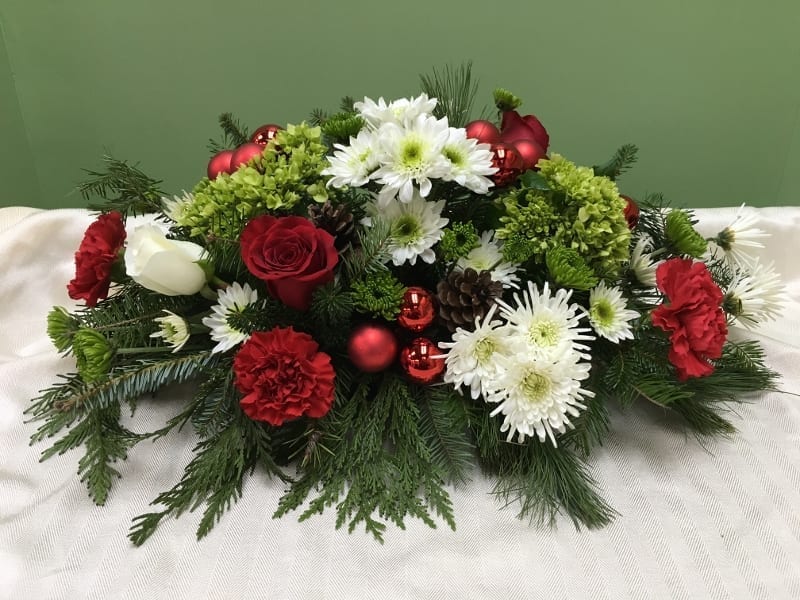 Christmas Centerpiece, Floral Arrangements, Holiday Table Decor, Winter  Centerpiece Blue 